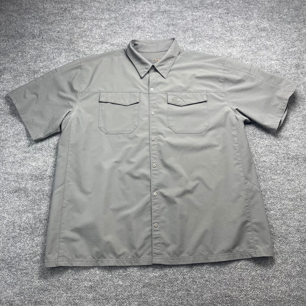 5.11 Tactical Freedom Flex Mens Gray Short Sleeve Perforated Shirt 71340 XL
